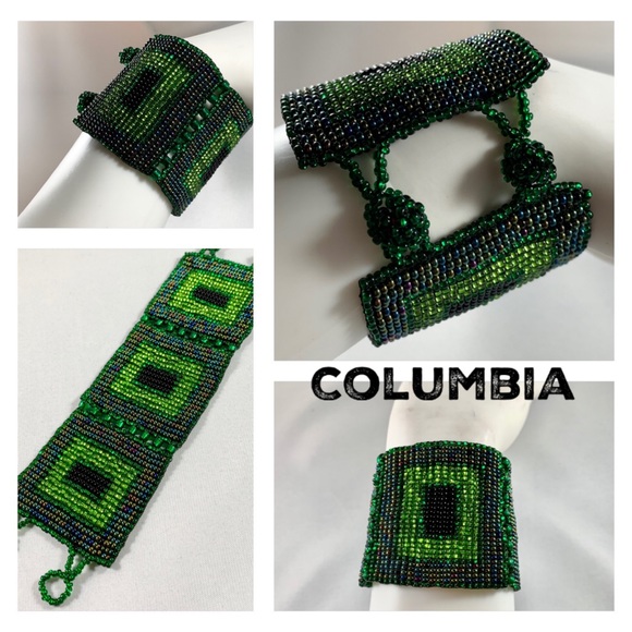 Indigenous Women Artisan -Brilliant Cuff Bracelet - Picture 1 of 10